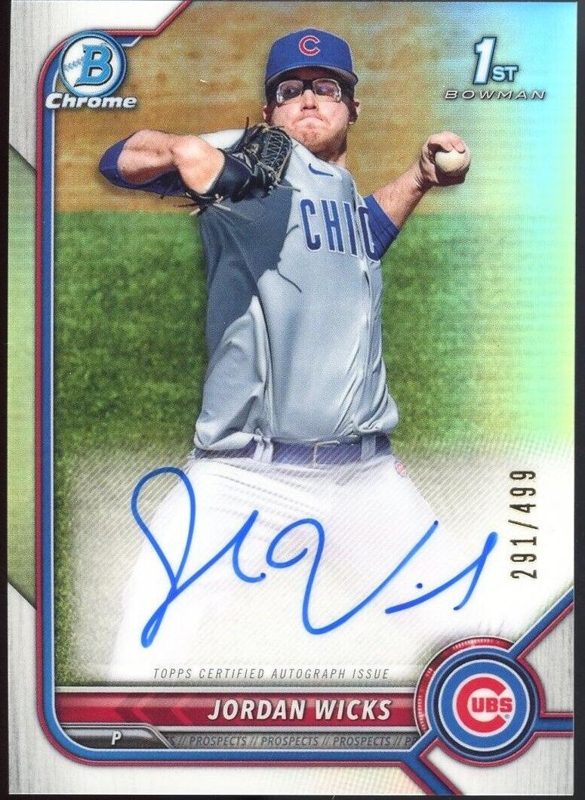 Jordan Wicks, 2022 Bowman Chrome Prospects Baseball