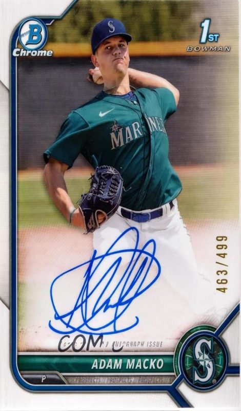 Adam Macko, 2022 Bowman Chrome Prospects Baseball