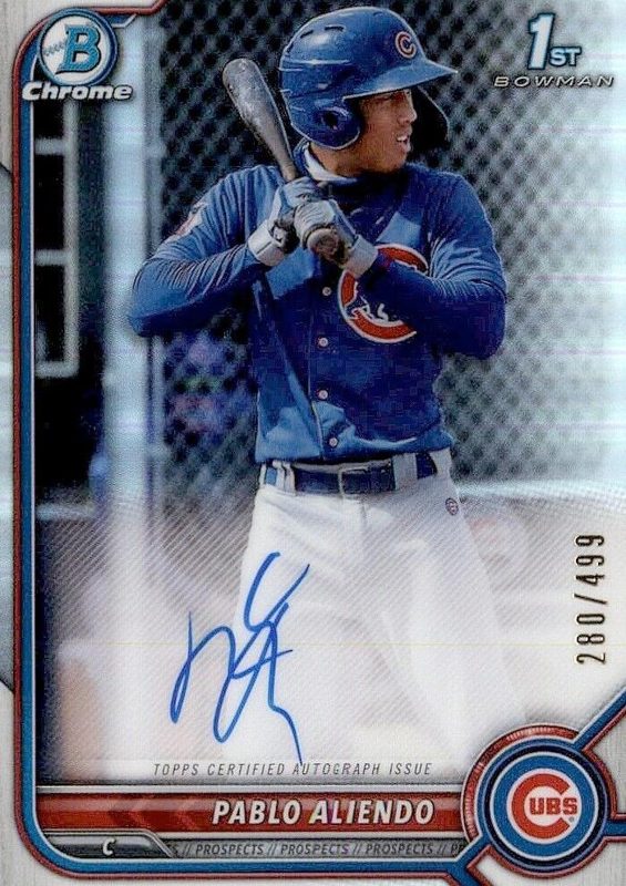 Pablo Aliendo, 2022 Bowman Chrome Prospects Baseball
