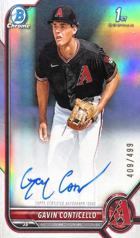 Gavin Conticello, 2022 Bowman Chrome Prospects Baseball