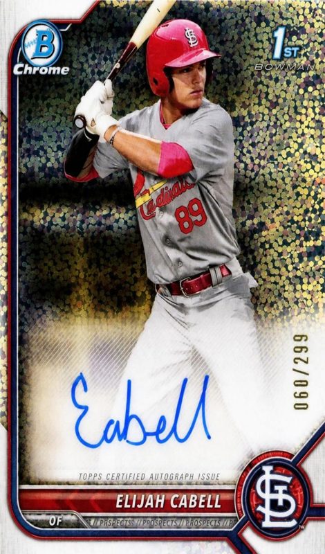 Elijah Cabell, 2022 Bowman Chrome Prospects Baseball