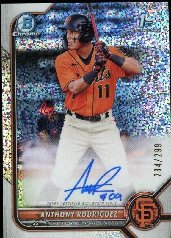 Anthony Rodriguez, 2022 Bowman Chrome Prospects Baseball