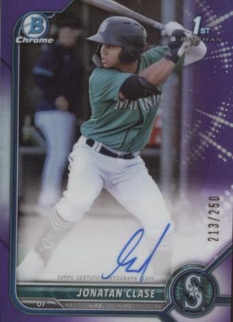 Jonatan Clase, 2022 Bowman Chrome Prospects Baseball