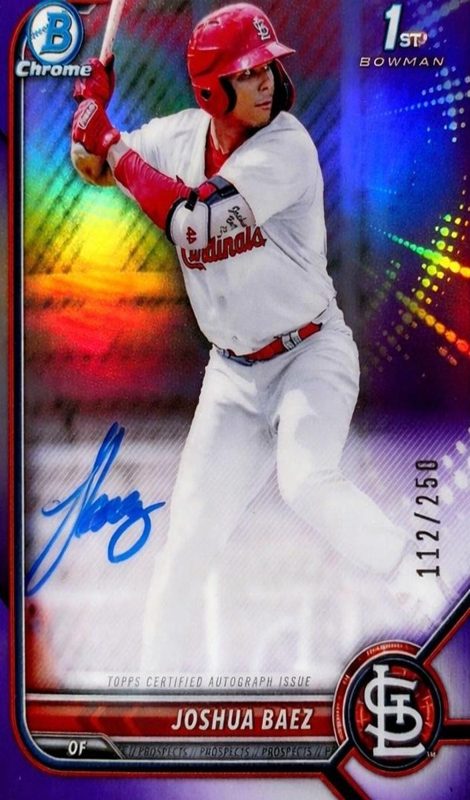 Joshua Baez, 2022 Bowman Chrome Prospects Baseball