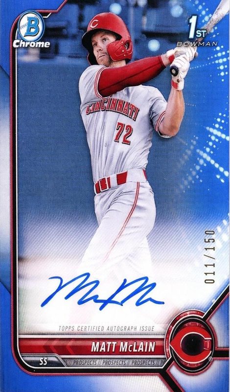 Matt McLain, 2022 Bowman Chrome Prospects Baseball