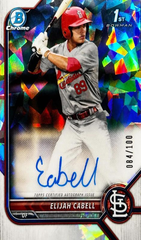 Elijah Cabell, 2022 Bowman Chrome Prospects Baseball
