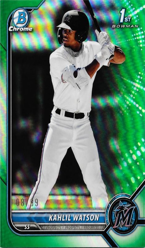 Kahlil Watson, 2022 Bowman Chrome Prospects Baseball