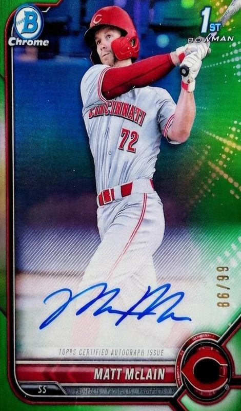 Matt McLain, 2022 Bowman Chrome Prospects Baseball