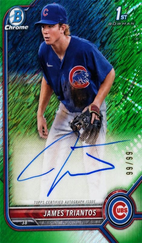 James Triantos, 2022 Bowman Chrome Prospects Baseball
