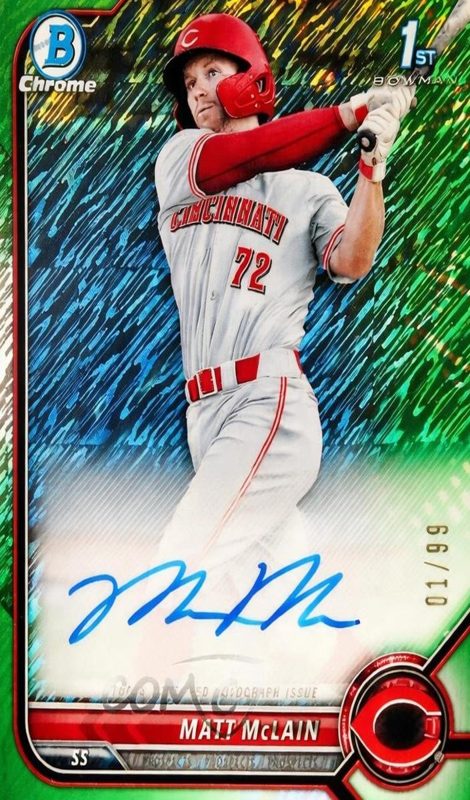 Matt McLain, 2022 Bowman Chrome Prospects Baseball