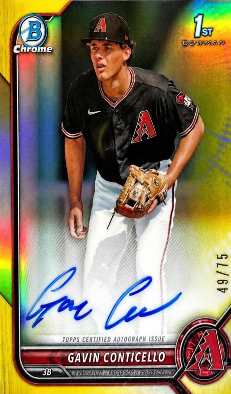 Gavin Conticello, 2022 Bowman Chrome Prospects Baseball