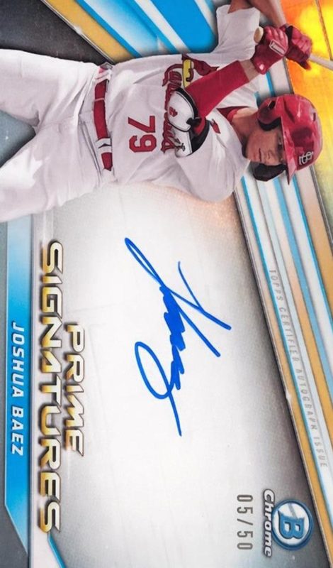 Joshua Baez, 2022 Bowman Chrome Prospects Baseball
