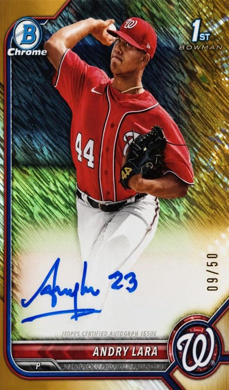Andry Lara, 2022 Bowman Chrome Prospects Baseball