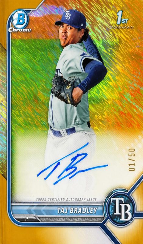 Taj Bradley, 2022 Bowman Chrome Prospects Baseball