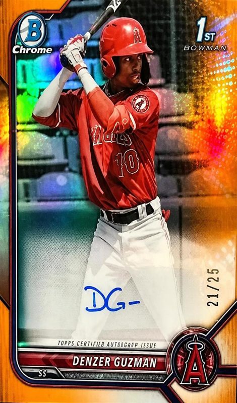 Denzer Guzman, 2022 Bowman Chrome Prospects Baseball
