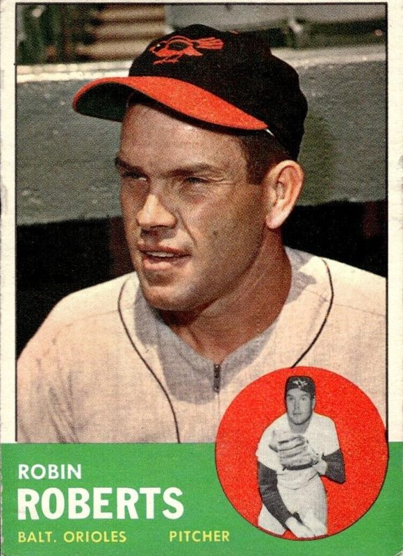 Robin Roberts, 1963 Topps Baseball