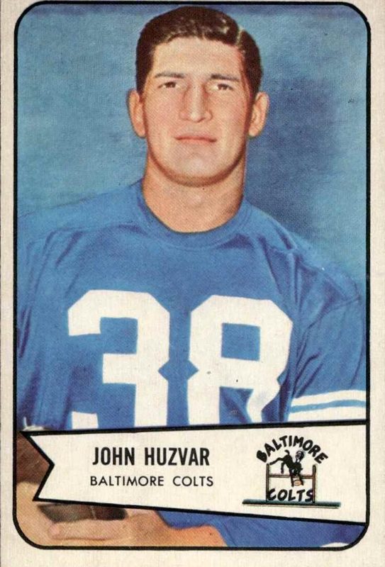 John Huzvar, 1954 Bowman Football