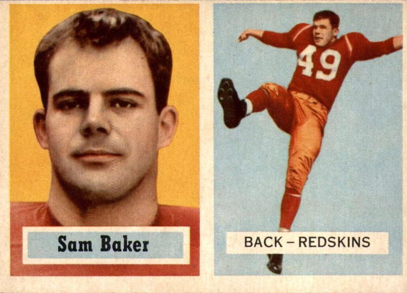 Sam Baker, 1957 Topps Football