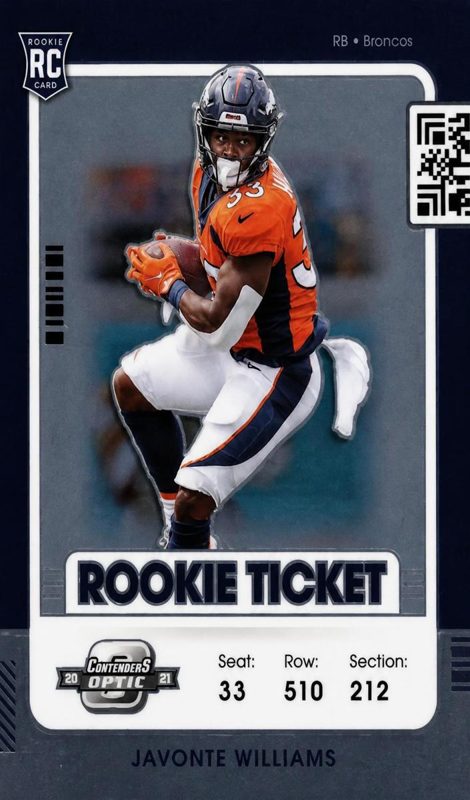 Javonte Williams, 2021 Panini Contenders Optic Football