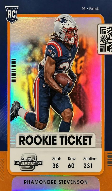 Rhamondre Stevenson, 2021 Panini Contenders Optic Football