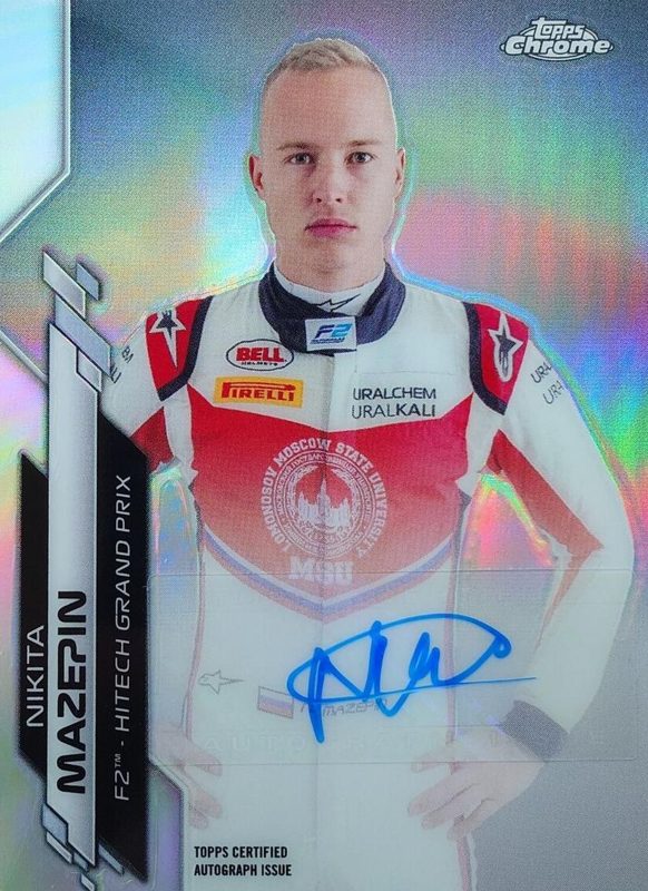 Nikita Mazepin, 2020 Topps Chrome F1 Racing