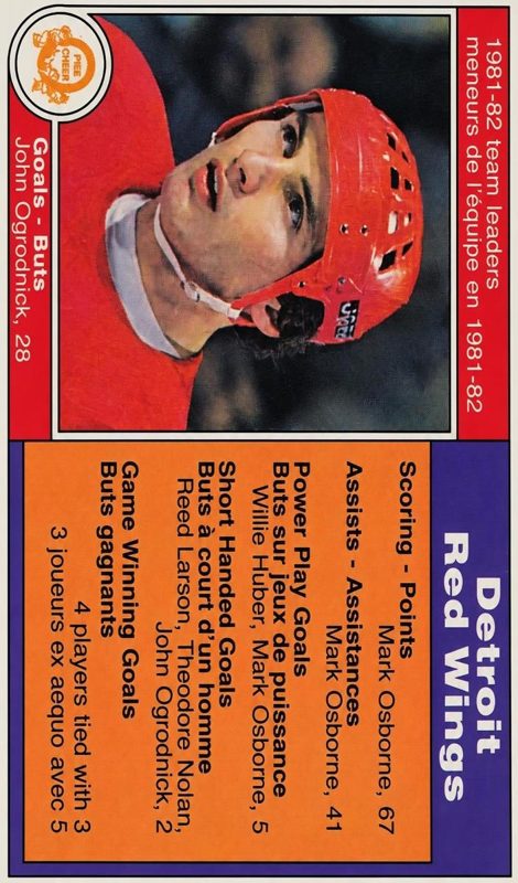 John Ogrodnick, 1982 O-Pee-Chee Hockey