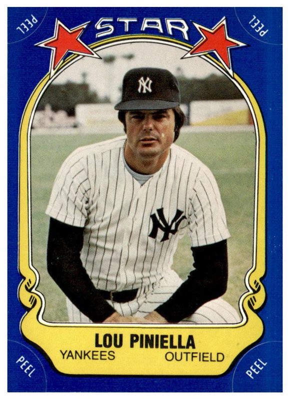 Lou Piniella, 1981 Fleer Star Stickers Baseball