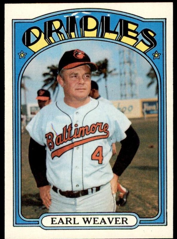 Earl Weaver, 1972 Topps Baseball