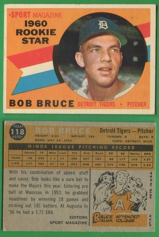 Bob Bruce, 1960 Topps Baseball