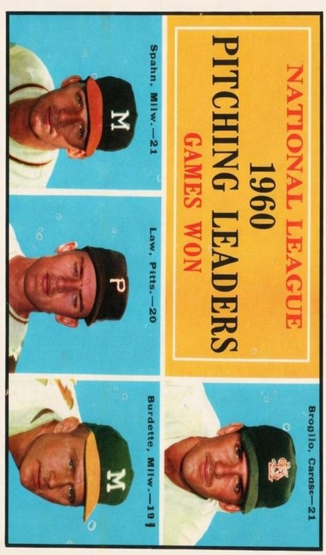 N.L. Pitching Leaders, 1961 Topps Baseball
