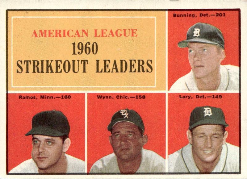 A.L. Strikeout Leaders, 1961 Topps Baseball