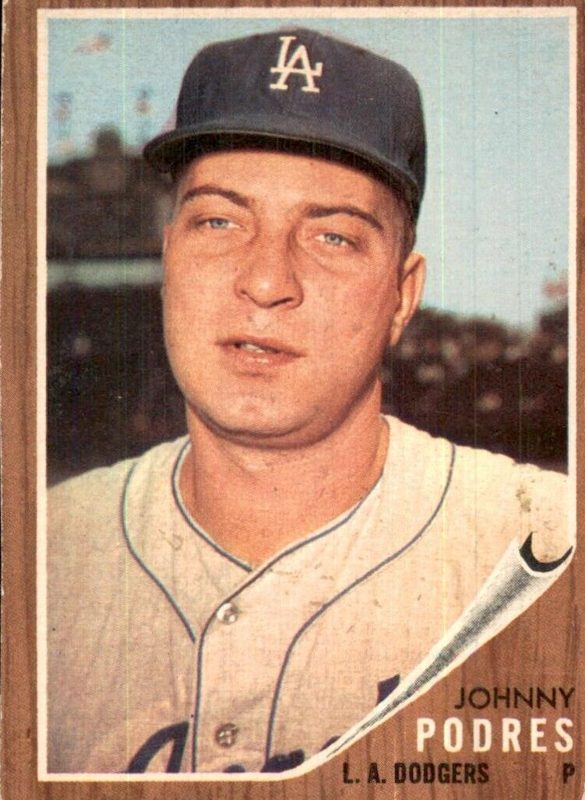 Johnny Podres, 1962 Topps Baseball