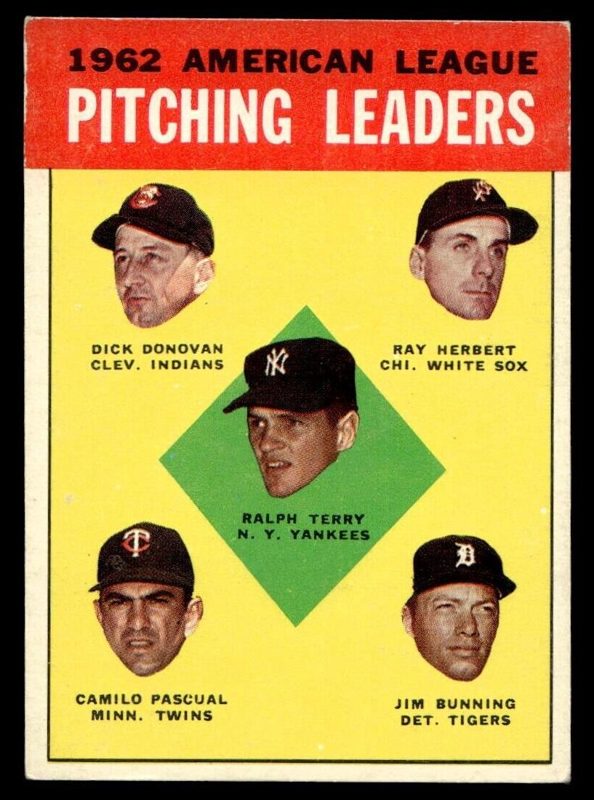 A.L. Pitching Leaders, 1963 Topps Baseball