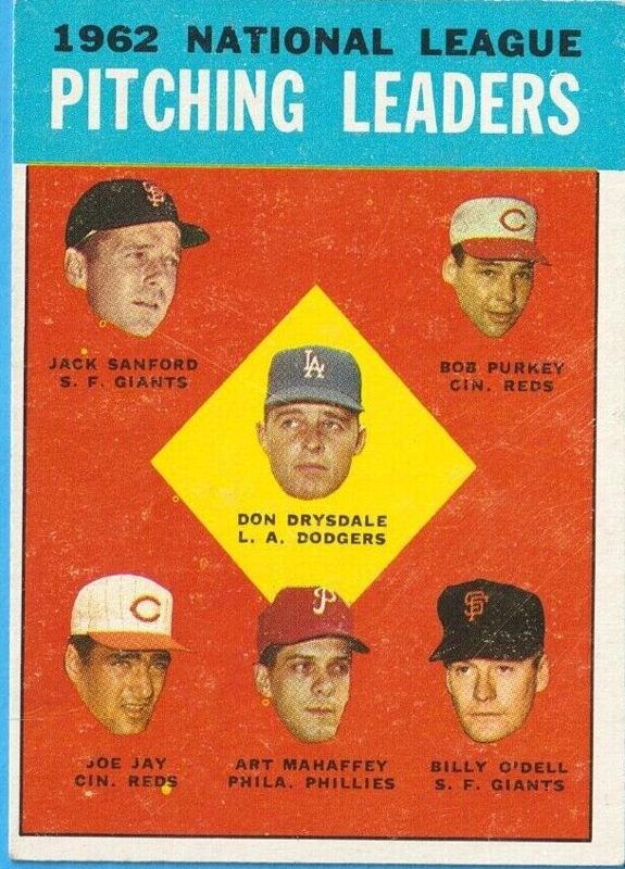 N.L. Pitching Leaders, 1963 Topps Baseball