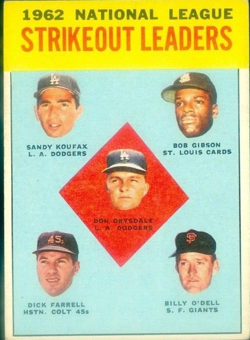 N.L. Strikeout Leaders, 1963 Topps Baseball