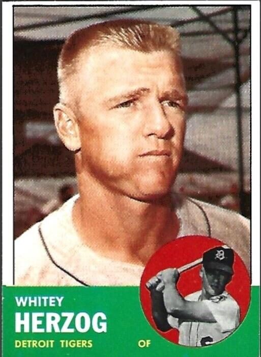 Whitey Herzog, 1963 Topps Baseball