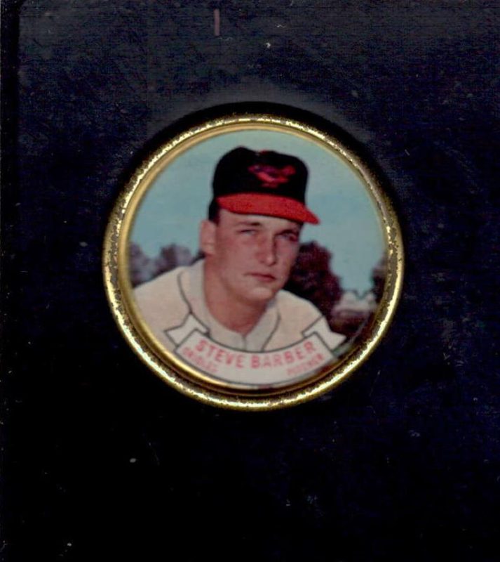 Steve Barber, 1964 Topps Coins Baseball