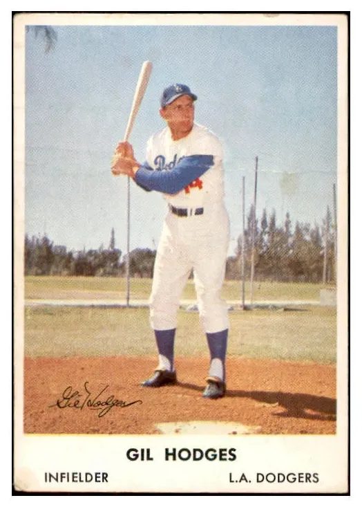Gil Hodges, 1961 Bell Brand Dodgers Baseball