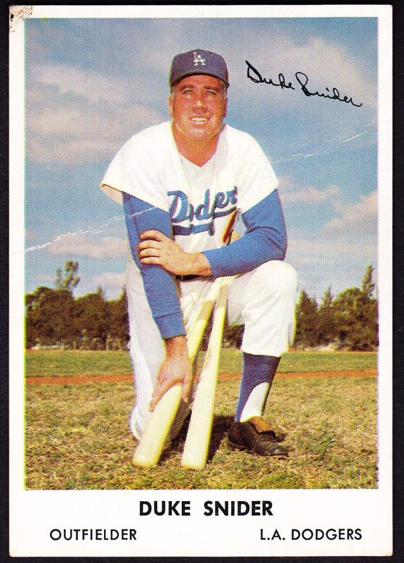 Duke Snider, 1961 Bell Brand Dodgers Baseball