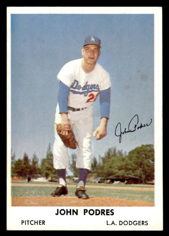John Podres, 1961 Bell Brand Dodgers Baseball