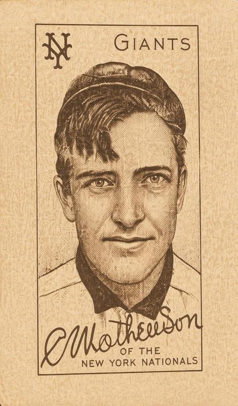 Christy Mathewson, 1909 S74 Silks White Baseball
