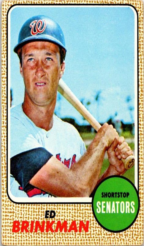 Ed Brinkman, 1968 Topps Baseball