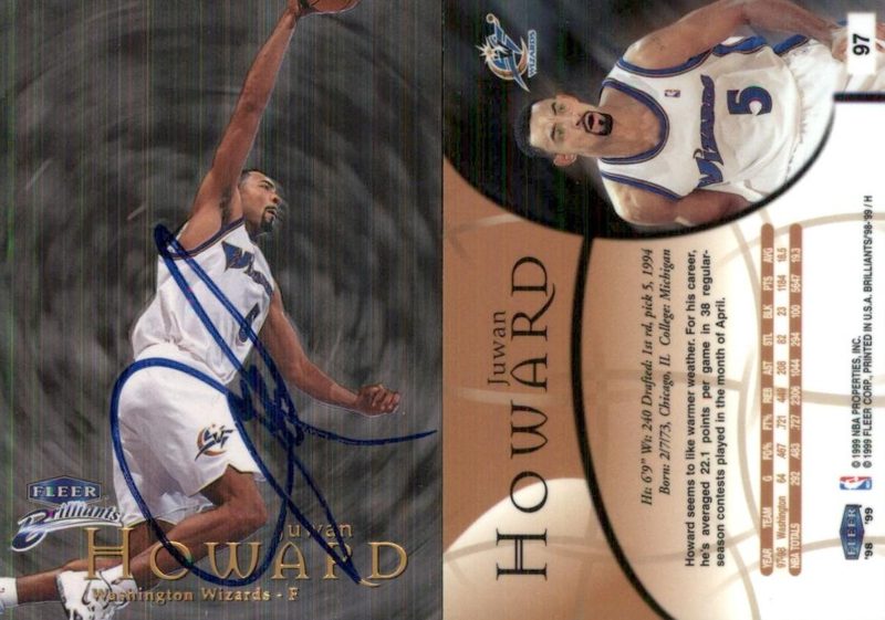 Juwan Howard, 1998 Fleer Brilliants Basketball