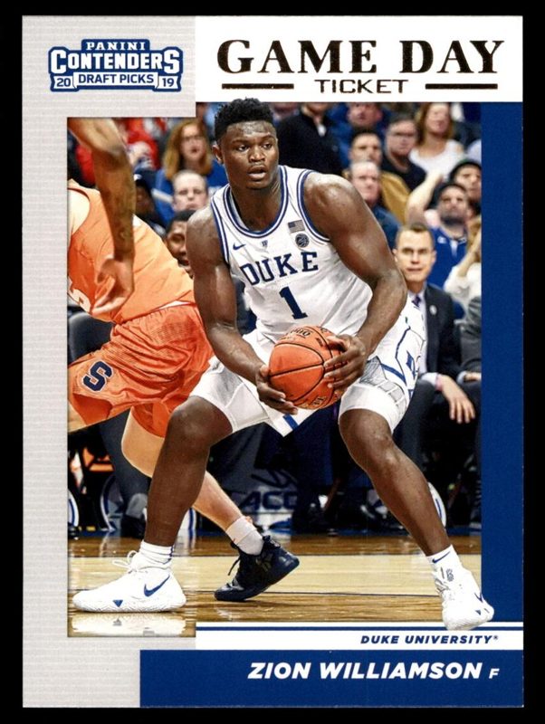 Zion Williamson, 2019 Panini Contenders Draft Picks Basketball