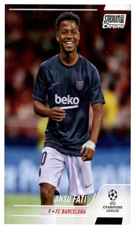 Ansu Fati, 2021 Topps Stadium Club Chrome UEFA Champions League Soccer