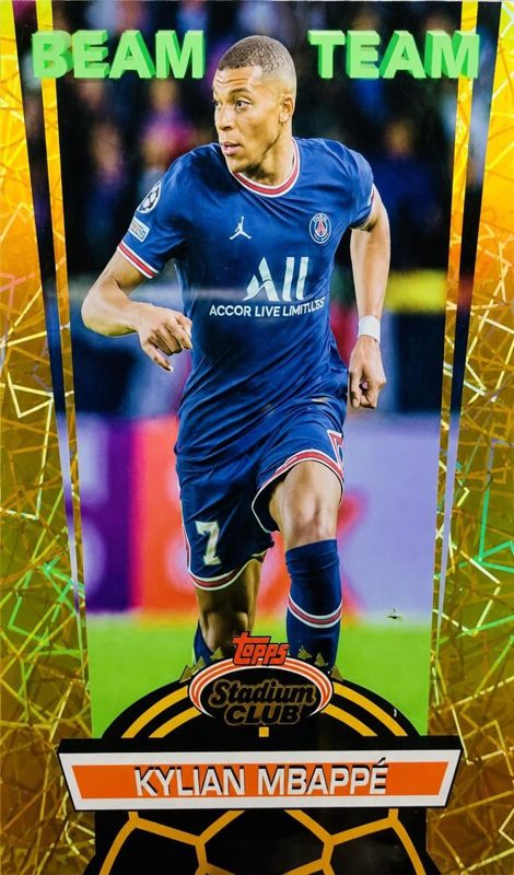 Kylian Mbappe, 2021 Topps Stadium Club Chrome UEFA Champions League Soccer