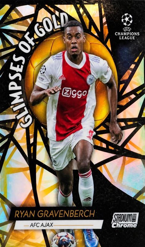 Ryan Gravenberch, 2021 Topps Stadium Club Chrome UEFA Champions League Soccer
