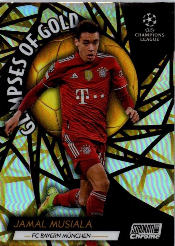 Jamal Musiala, 2021 Topps Stadium Club Chrome UEFA Champions League Soccer