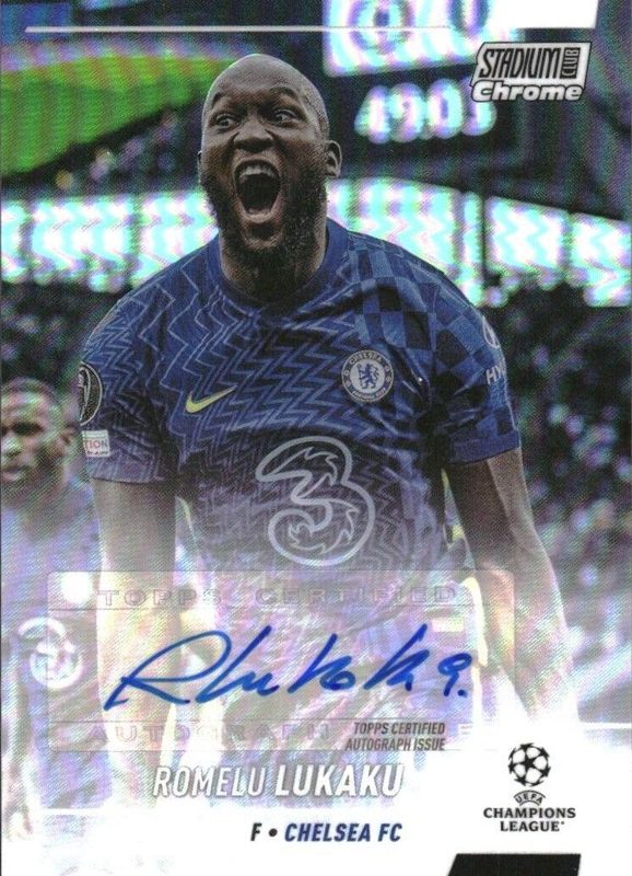 Romelu Lukaku, 2021 Topps Stadium Club Chrome UEFA Champions League Soccer