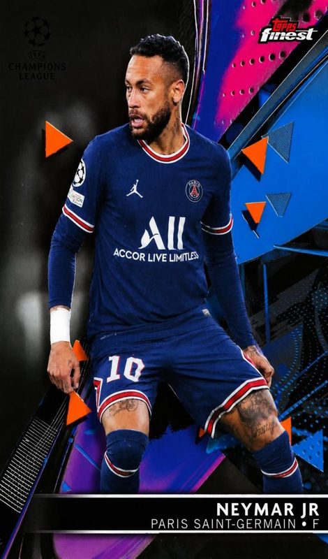 Neymar Jr, 2021 Topps Finest UEFA Champions League Soccer